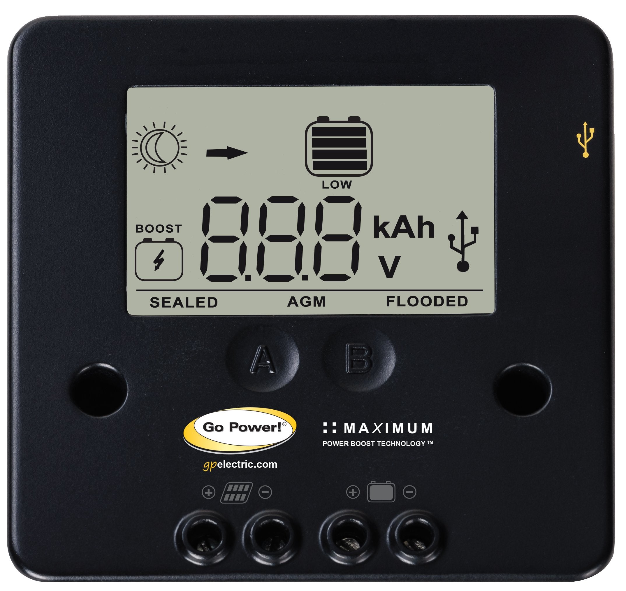 Go Power! GP-PSK-130 130W Portable Folding Solar Kit with 10 Amp Solar Controller