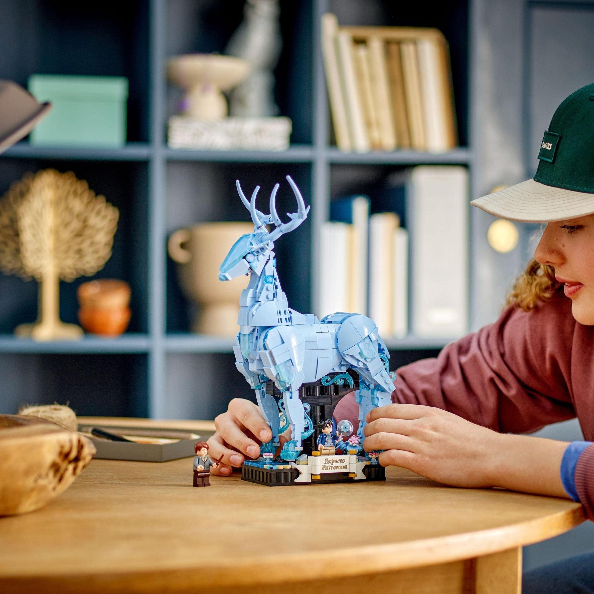 LEGO® Harry Potter™ Expecto Patronum 76414 Building Toy Set, Build Stag and Wolf Animal Figures, Build-Rebuild-and-Display Model