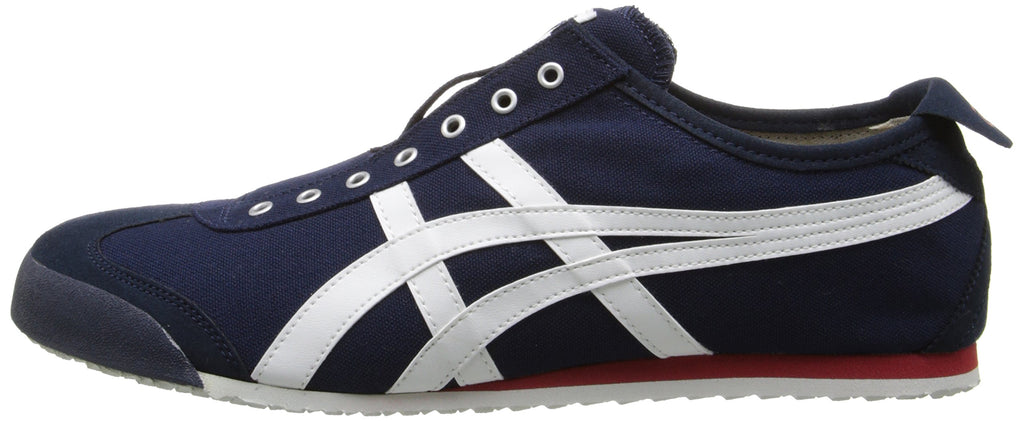 Onitsuka Tiger Mexico 66 Slip-On Classic Running Shoe, Navy/Off White, 10.5 M US