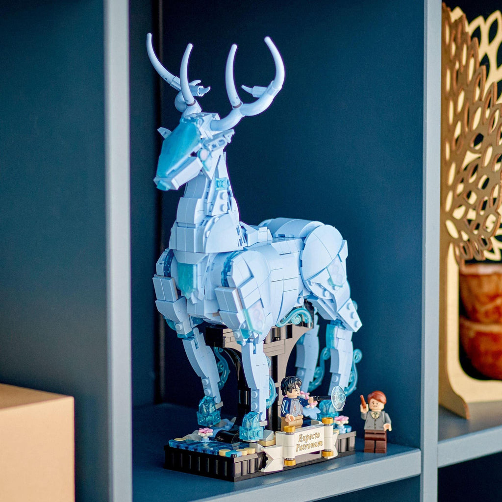 LEGO® Harry Potter™ Expecto Patronum 76414 Building Toy Set, Build Stag and Wolf Animal Figures, Build-Rebuild-and-Display Model