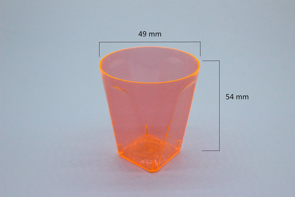 PLASTSCHICK Verres à liqueur jetables 60 pièces en plastique dur - 5 cl (50 ml) de verres à liqueur mélange coloré - gobelets à liqueur en plastique - plus sûr que le verre