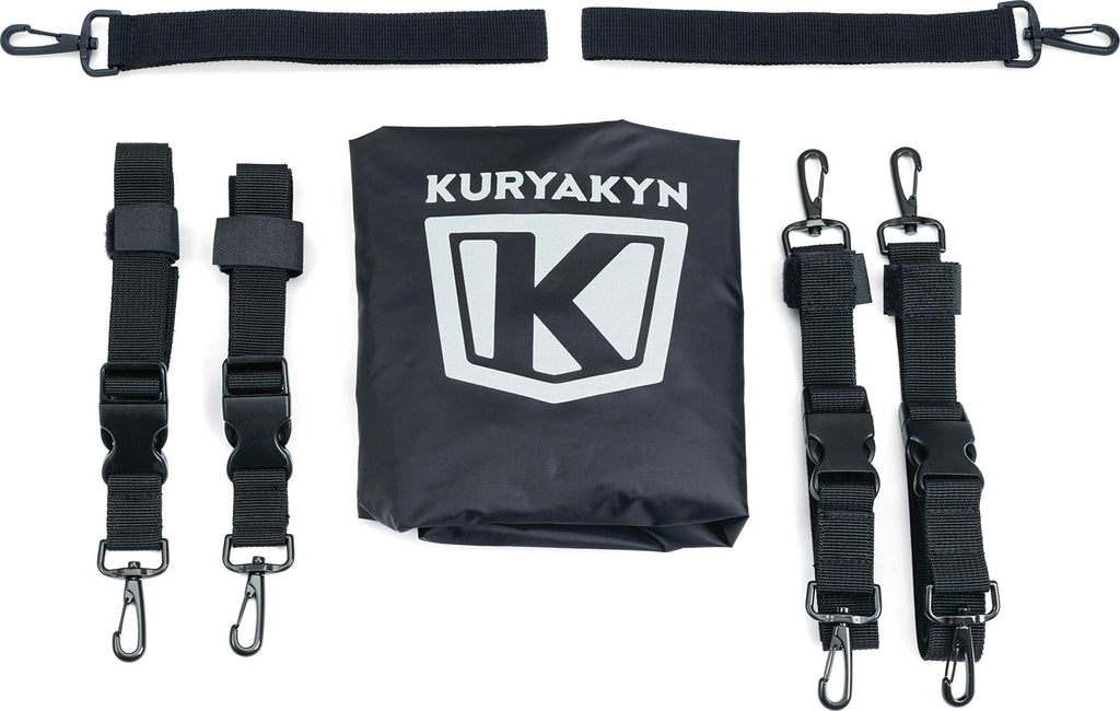 Kuryakyn 5209 Momentum Outrider Expandable Motorcycle Travel Luggage: Weather Resistant Throw-Over Saddlebags, Black