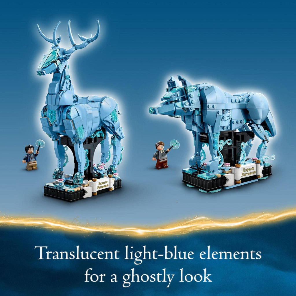 LEGO® Harry Potter™ Expecto Patronum 76414 Building Toy Set, Build Stag and Wolf Animal Figures, Build-Rebuild-and-Display Model