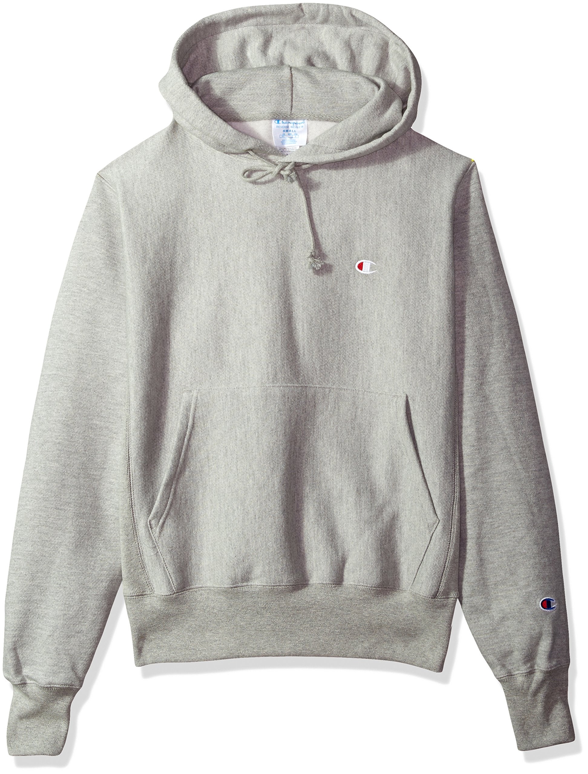 Champion LIFE Men's Reverse Weave Pullover Hoodie, Oxford Gray/Left Chest C Logo, Medium
