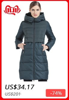 GASMAN 2019 Winter Women Down Jacket Brand Medium Length Female Thick Hooded Down Parka For Women Coat White Women Cloth Winter