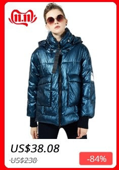 GASMAN 2019 Winter Women Down Jacket Brand Medium Length Female Thick Hooded Down Parka For Women Coat White Women Cloth Winter