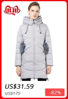 GASMAN 2019 Winter Women Down Jacket Brand Medium Length Female Thick Hooded Down Parka For Women Coat White Women Cloth Winter