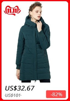 GASMAN 2019 Winter Women Down Jacket Brand Medium Length Female Thick Hooded Down Parka For Women Coat White Women Cloth Winter