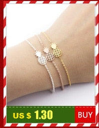 Minimalism Pineapple Bracelet For Women Dainty Gifts BFF Jewelry 2017 Friendship Stainless Steel Rose Gold Ananas Bracelet Femme