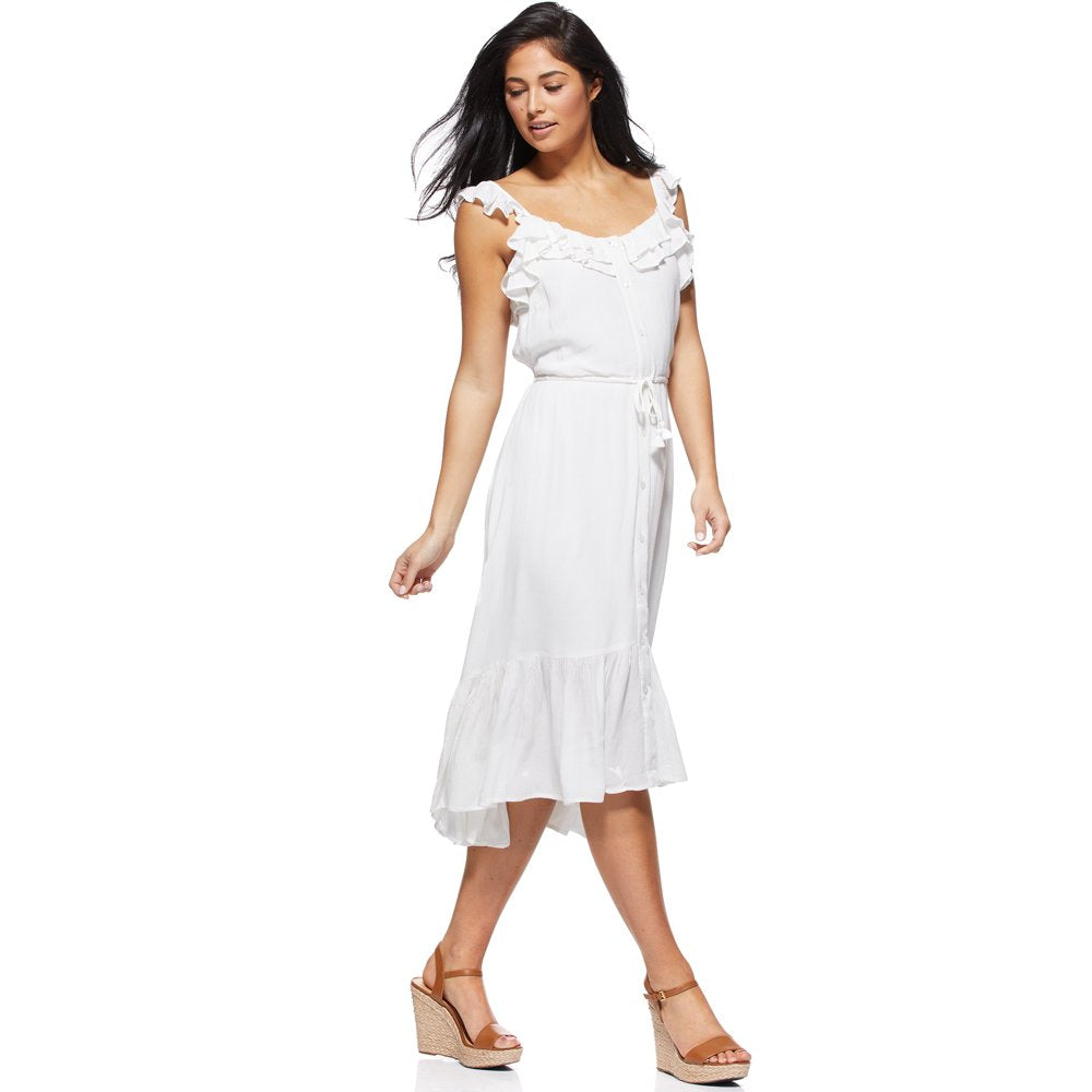 Sofia Jeans by Sofia Vergara - Sofia Jeans by Sofia Vergara Flutter Sleeve Midi Dress, Women's - Walmart.com - Walmart.com