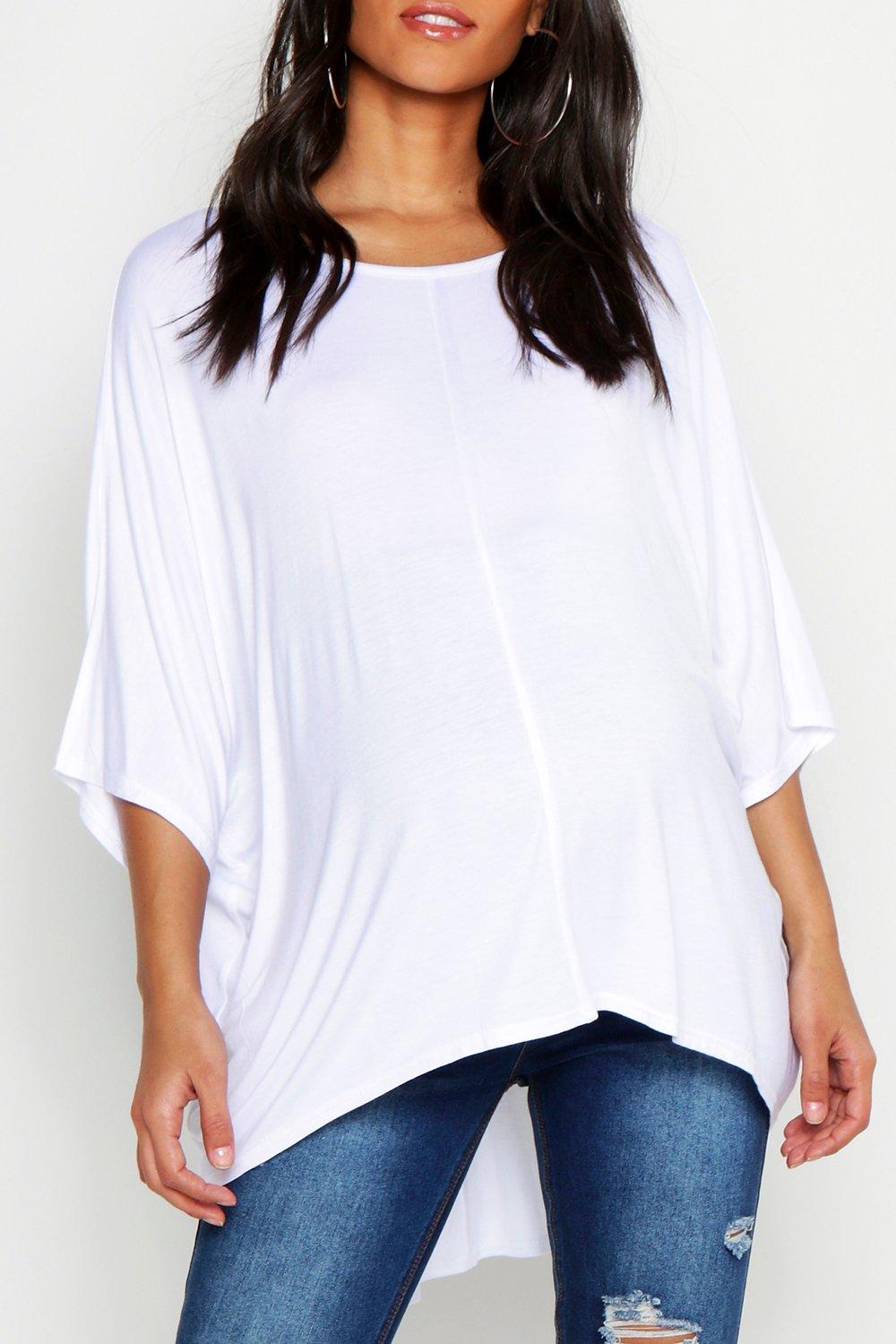Maternity Dip Hem Tunic T-Shirt