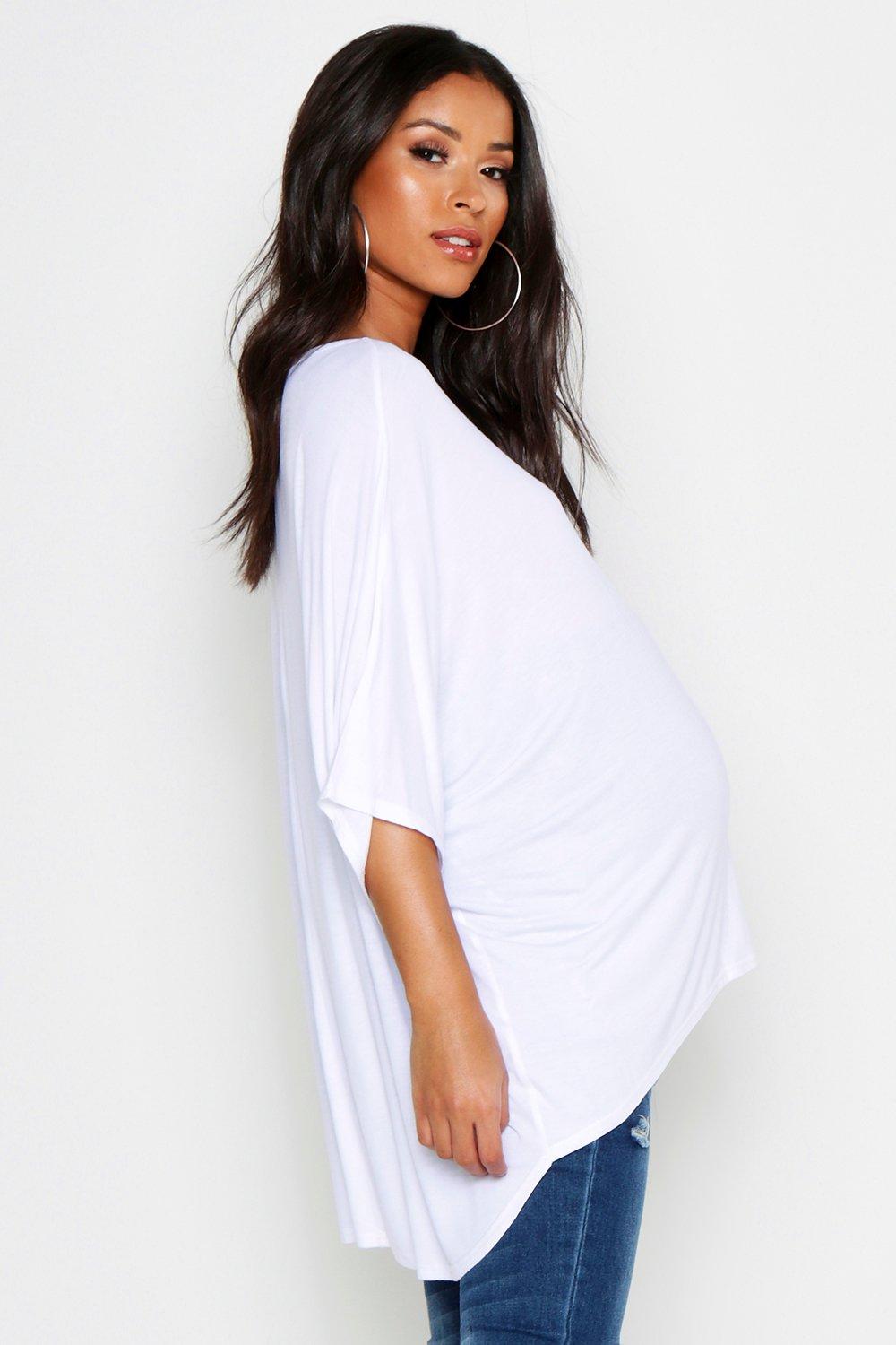 Maternity Dip Hem Tunic T-Shirt