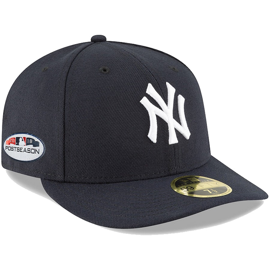 Men's New York Yankees New Era Navy 2018 Postseason Side Patch Low Profile 59FIFTY Fitted Hat