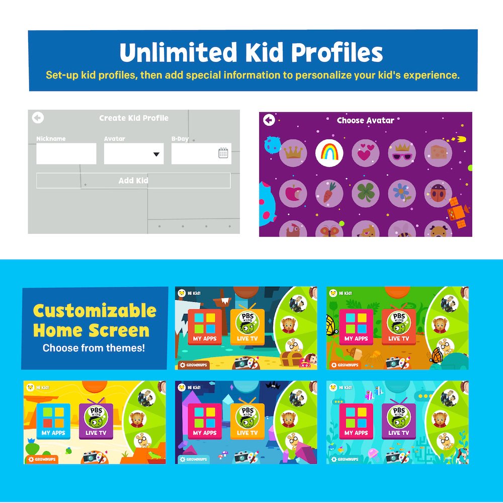 PBS KIDS Playtime Pad+ 7" HD Kid-Safe Tablet + Live TV (PBSKD7001) - Walmart.com