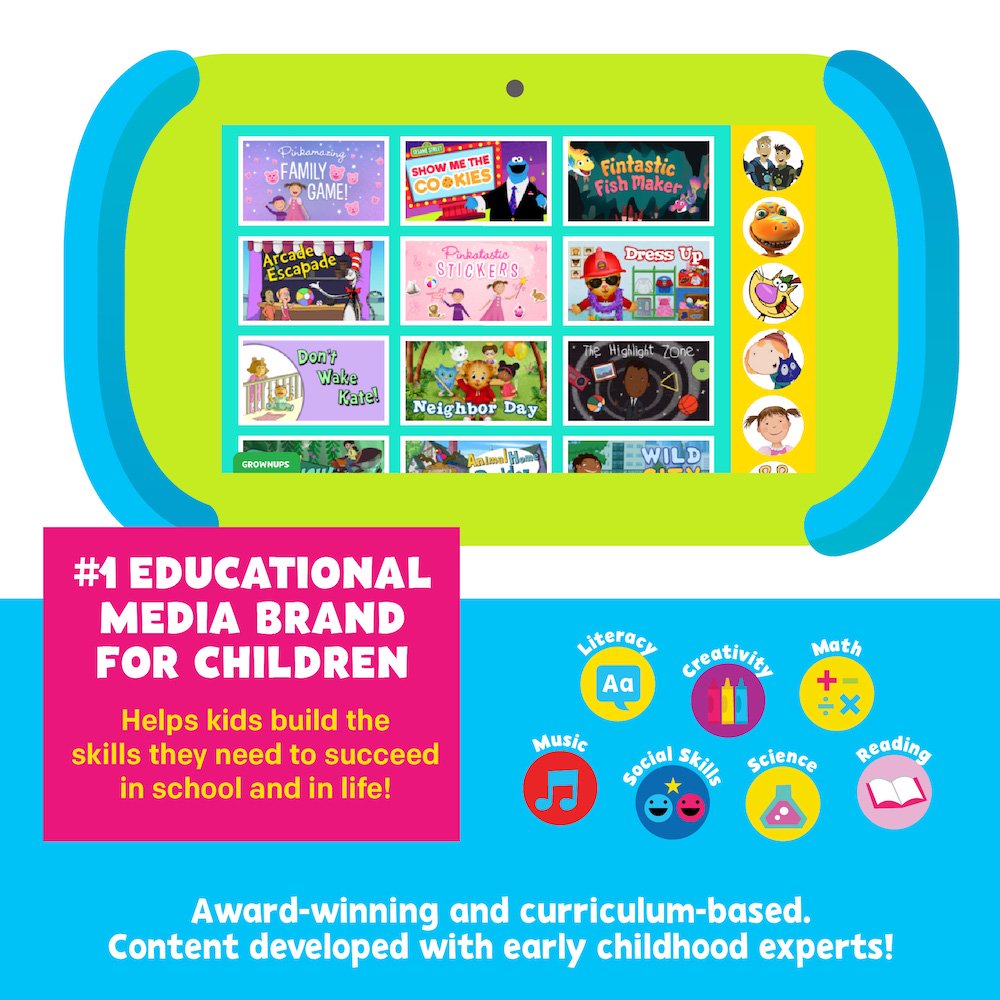 PBS KIDS Playtime Pad+ 7" HD Kid-Safe Tablet + Live TV (PBSKD7001) - Walmart.com
