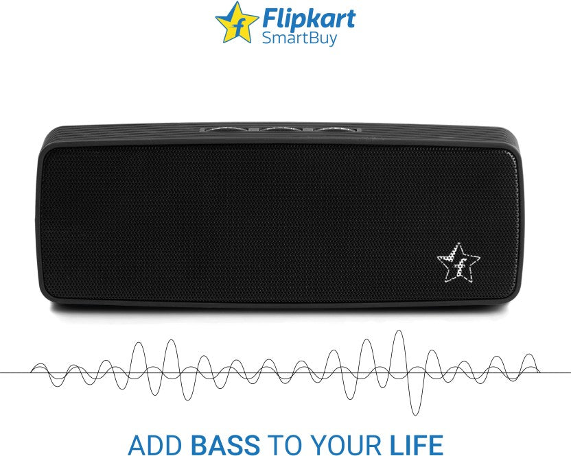 Flipkart SmartBuy 6W Powerful Bass Bluetooth Speaker(Black, Stereo Channel)