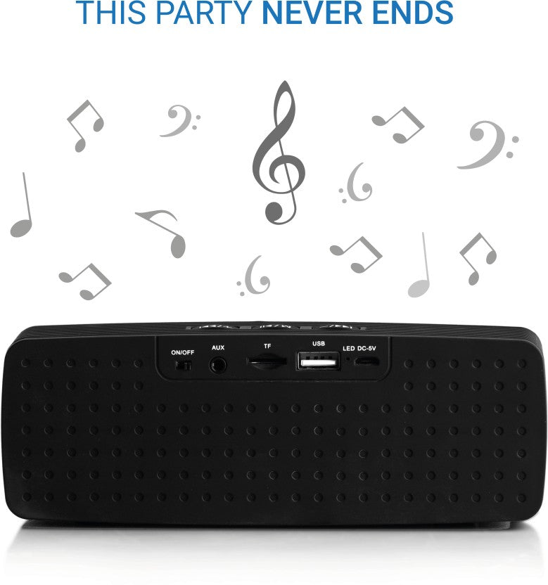 Flipkart SmartBuy 6W Powerful Bass Bluetooth Speaker(Black, Stereo Channel)