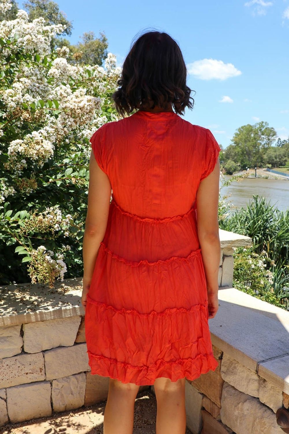 Gwen Tier Dress Flame