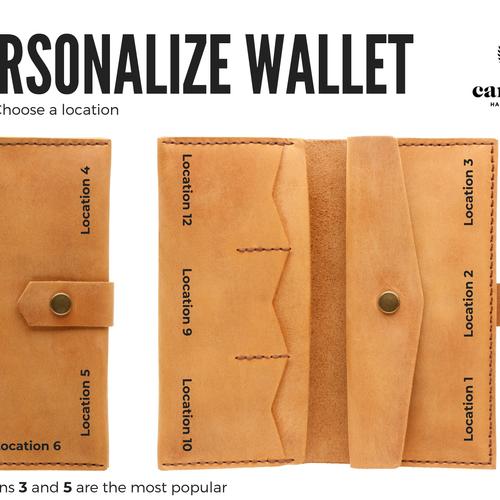 Classic Minimalist wallet women | Cognac leather wallet | Woman leather wallet | Woman wallet | Long leather wallet | 3rd anniversary gift