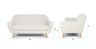 Gabriola Ivory Bouclé Loveseat