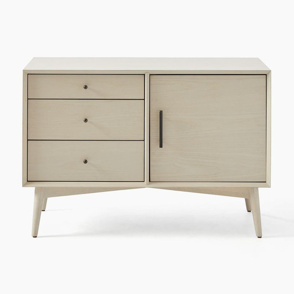 Mid-Century Media Console (102 cm) - Pebble