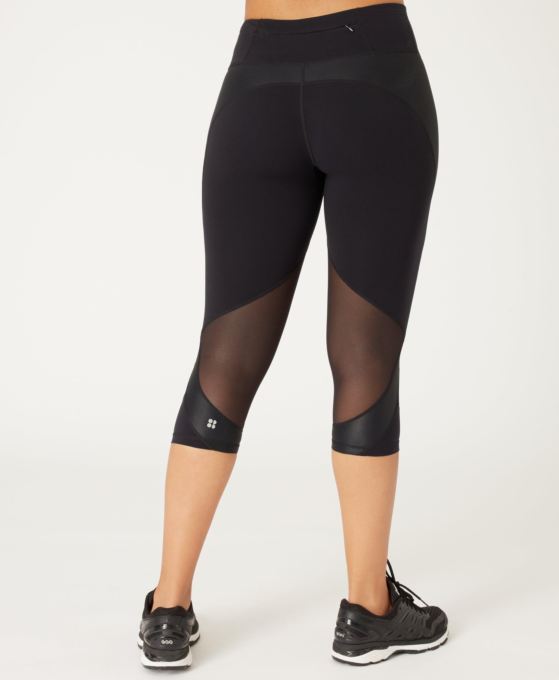 Power Mesh Cropped Gym Leggings