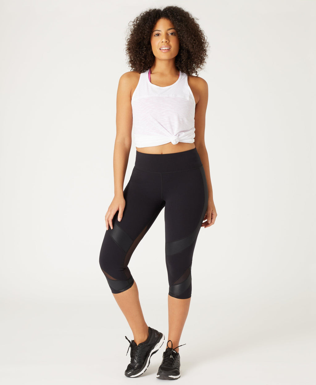 Power Mesh Cropped Gym Leggings