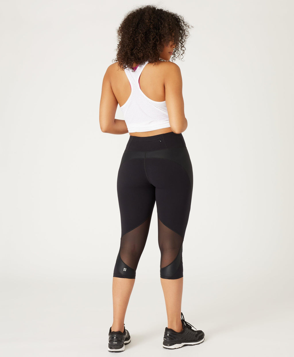 Power Mesh Cropped Gym Leggings