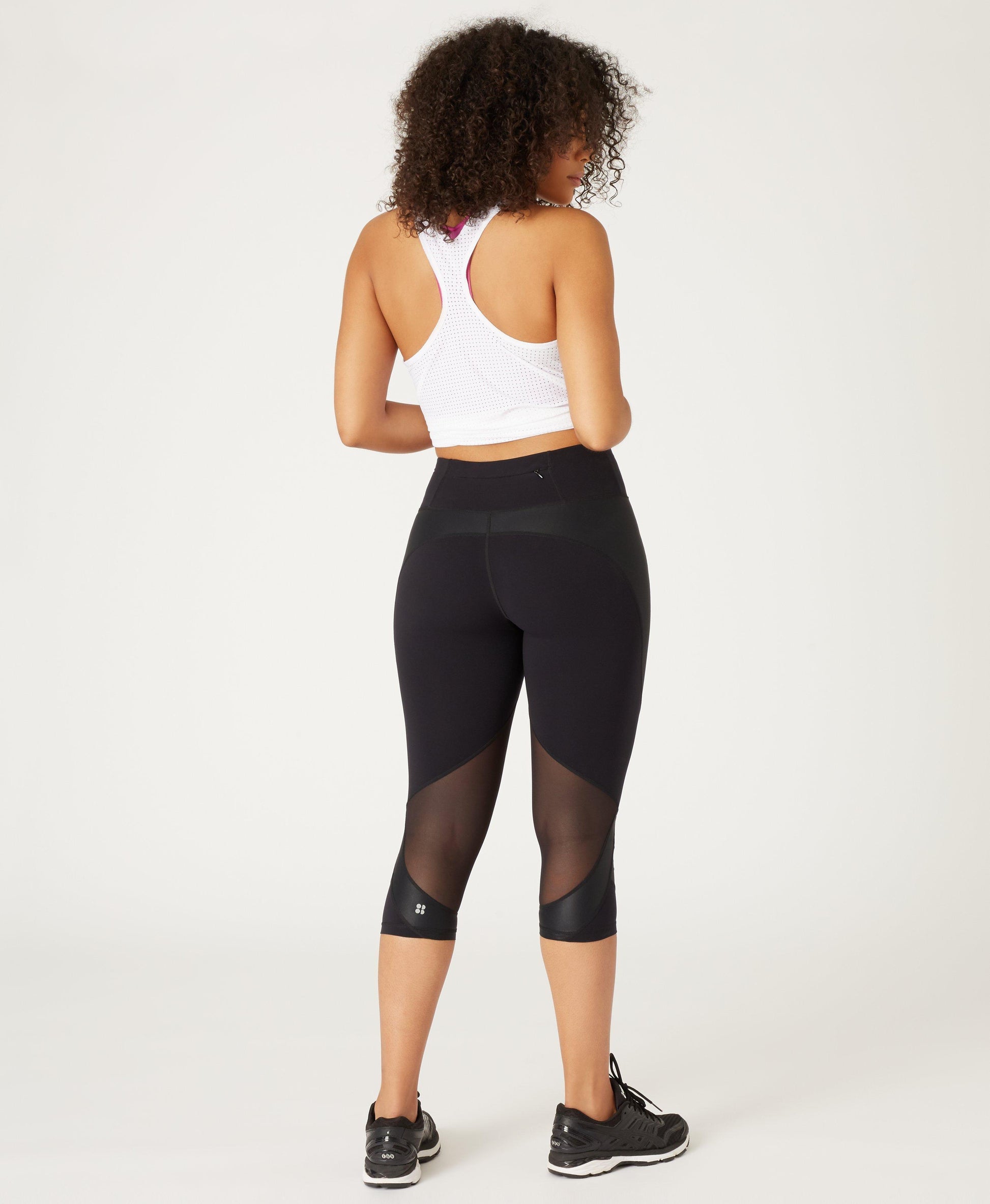 Power Mesh Cropped Gym Leggings