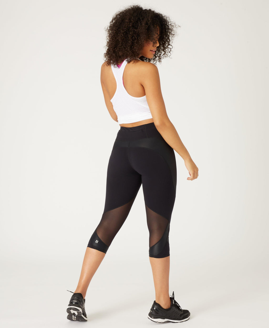 Power Mesh Cropped Gym Leggings